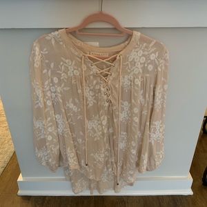 Blush top from a local boutique